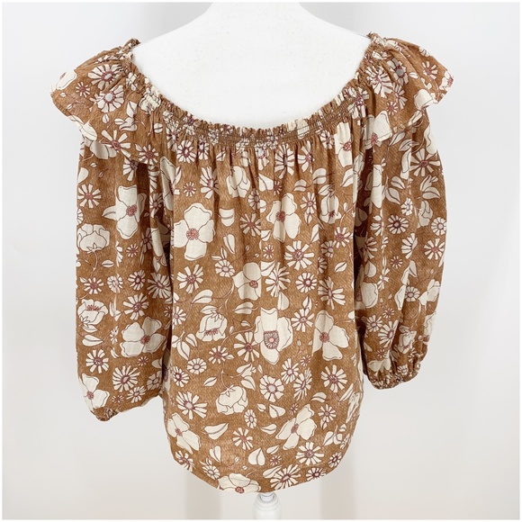 Free People Miss Daisy Floral Ruffle Top Sz M - Picture 6 of 14